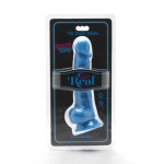 GET REAL - HAPPY DICKS 19 CM Z PILKAMI NIEBIESKIMI
